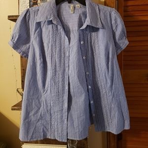St. John's Bay striped blue and white blouse